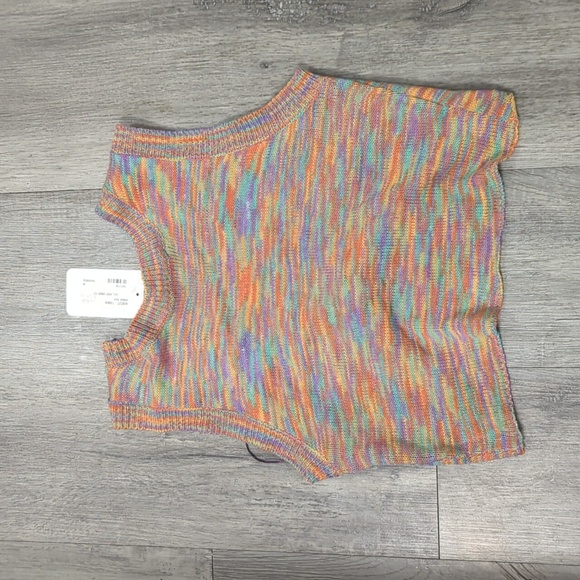 Anna Rae Twist Front Jill knit Crop Top NWT - Picture 3 of 3
